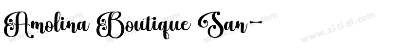 Amolina Boutique San字体转换